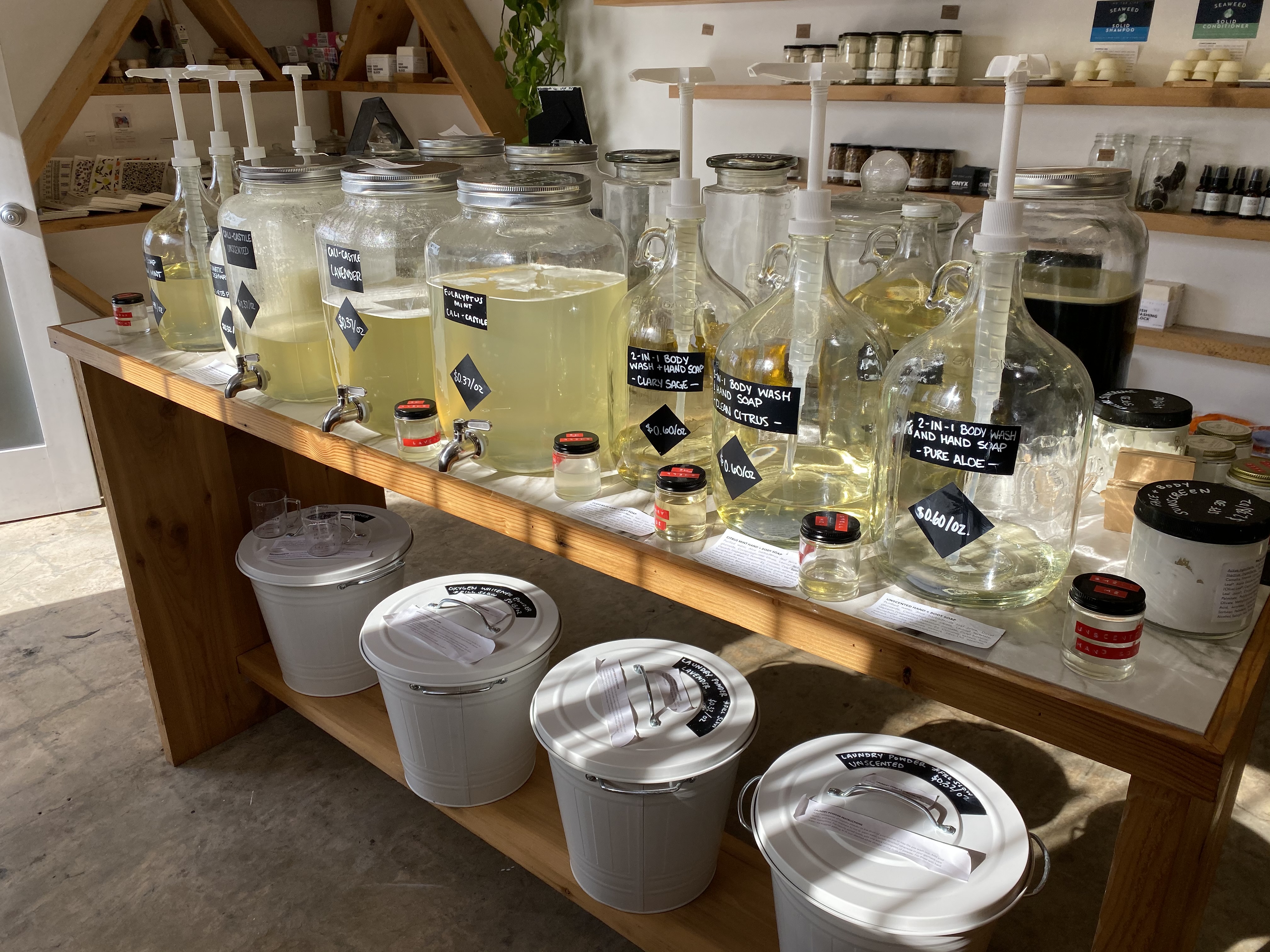 Refill Shops: Customers Bring Their Own Containers Ranging From Used Jars  to Tupperware To Reduce the Use of Disposable Containers