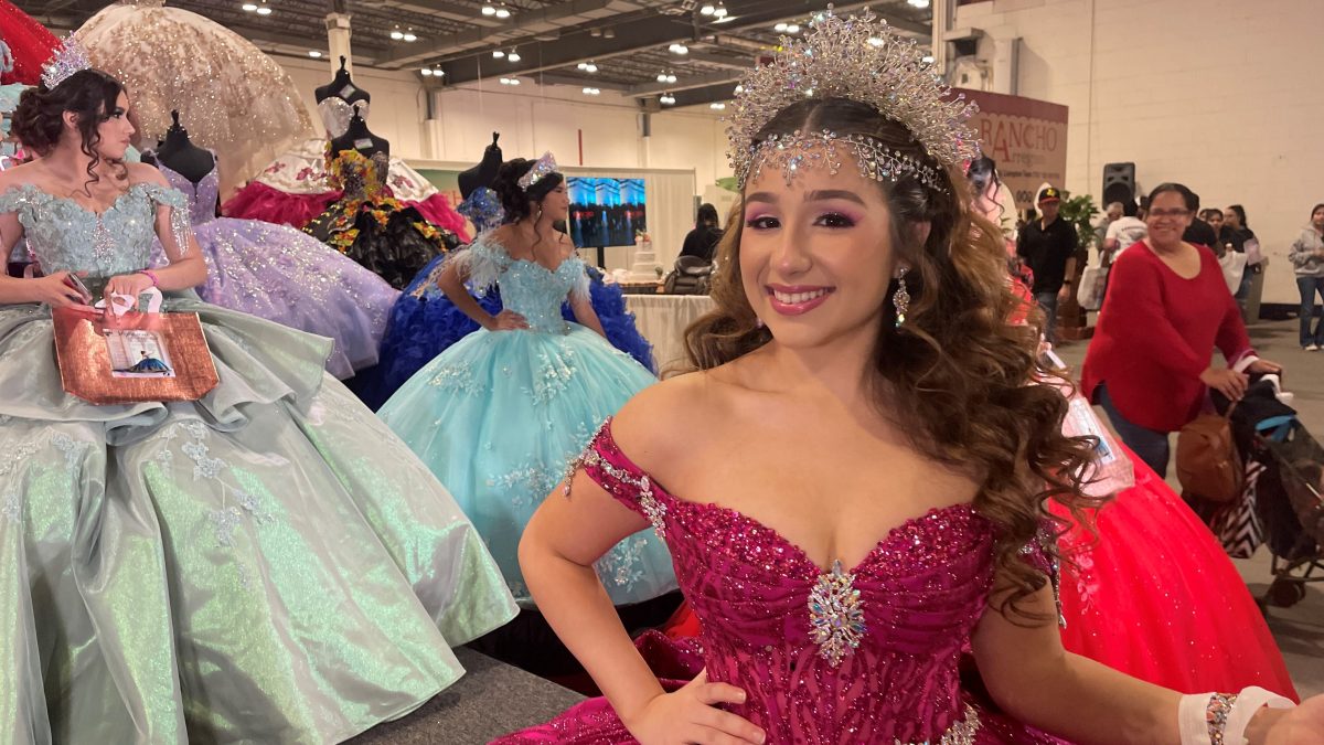 Young women in festive dress celebrate their 15th birthday, the Quinceanera  or Quince, Stock Photo, Picture And Rights Managed Image. Pic. IBR-4346005