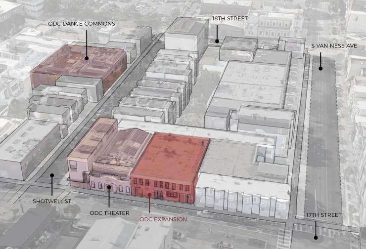 A map of ODC's campus expansion